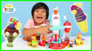 Ryan Makes Play Doh Ice Cream Dream Creations with the Ultimate Swirl Ice Cream Maker Play Food Set