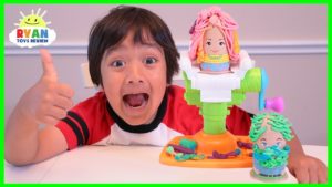 Get Your Hair Done by Ryan! Play Doh Buzz ‘n Cut Fuzzy Pumper Barber Shop Toy with Electri ...