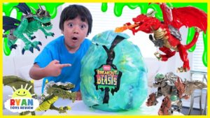 Ryan finds a Giant Mystery Breakout Beasts Slime Egg from Mega Construx!