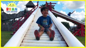 Kids Family Fun Trip to the Farm with Giant Slides for Halloween!!!