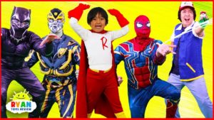 SuperHeroes Costumes Runway Show Ryan with Spiderman, Iron Man, Transformers and more!!!
