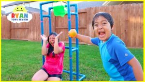 Dunk Tank Challenge  Family Fun Activities with Ryan ToysReview!!!