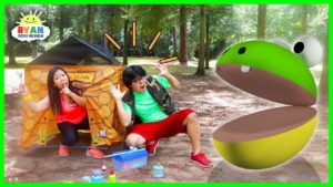Pac-Man in Real life Camping Trip vs Ryan’s Mommy and Daddy!