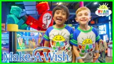 Ryan plays Indoor Games for kids with Elli at Dave and Busters | Make a Wish Edition!!