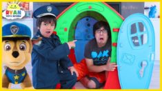 Ryan Pretend Play Police with Paw Patrol Chase help Daddy learn good habits for kids!