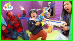 Giant Box Fort Maze Nerf Battle Challenge!!!