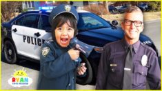 Ryan visits real Police Officers and learn about everyday Heroes!!!