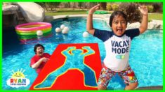 Jumping Through impossible Shapes into Water!!
