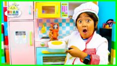 Ryan Pretend Play Cooking with Kitchen Play Set and Food Toys!!!