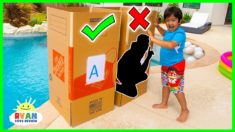 Don’t Push the Wrong Mystery Box into the Pool Challenge!!!