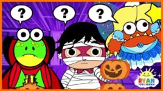 Trick or treating on halloween in haunted House with Ryan | Cartoon animation for Kids!!!