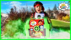 Pirate Ryan Pretend Play Hunt for Glow In The Dark Treasure Chest!!!