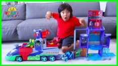 PJ Masks Helps Ryan track Romeo with PJ Seeker Vehicle and Mission Control HQ!!!