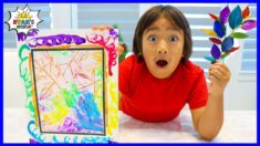 How to Make DIY Coloring Leaf Rubbing Art with Ryan’s World!!!