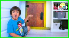 Ryan found a Secret door in the shoe closet!!