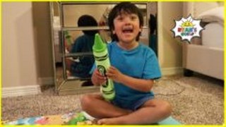 Ryan Pretend Play Story about  Magical Crayons for Kids!!!