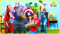 Ryan vs Thanos Marvel Endgame Superheroes Hide and Seek!!!