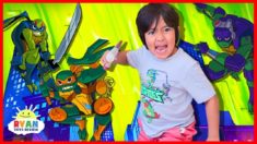 Ryan’s Rise of the Teenage Mutant Ninja Turtles Pretend Play Adventure!