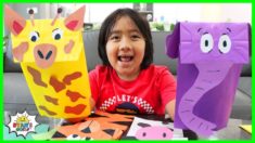 How to Make Animal Puppets from Paper Lunch bags DIY!!!