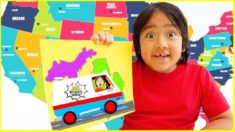 Learn about USA states map and Capitals for Kids with Ryan!!!