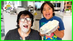 Ryan surprise Daddy with DIY Homemade Whipped Cream!!!