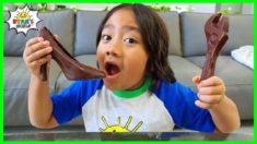Ryan’s Chocolate Challenge with Edible Candy vs Real!!!