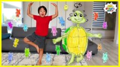 Ryan vs Giant Spinning Turtle Story Time for kids!!!