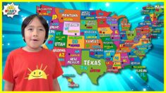 Learn 50 United States of America Name with Capitals for Kids and Abbreviation of USA!!