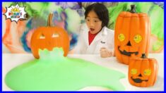 Easy DIY Science Experiment for Kids Halloween Edition with oozing Pumpkins