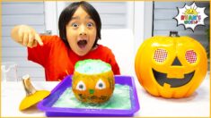 Ryan’s Halloween Science Experiment For Kids DIY Elephant Toothpaste!!
