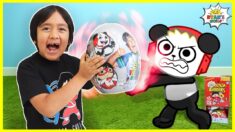 Ryan’s World Adventure Mystery Egg Combo Panda vs Red Titan!!!
