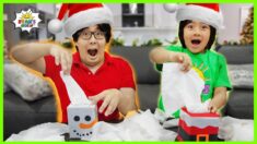 Kids Minute to win it games Christmas Edition with Ryan vs Daddy!!!