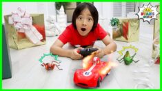Ryan’s World Remote Control Race Car Toy with Obstacle Course Challenge!