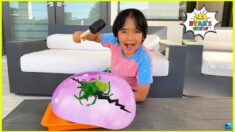 Giant Ice Balloon Melting Animal Easy DIY Science Experiment for kids with Ryan!