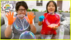 DIY Giant Bubbles with 1 hr TOP easy DIY kids science experiments to do at home!!