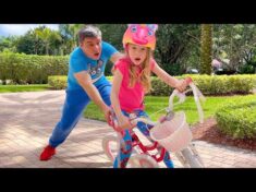 Nastya learns to ride a bike | useful video for children
