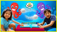 Ryan vs Emma Octopus Board Game Challenge!!