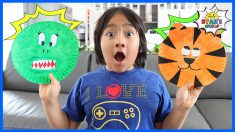 How to Make ABC Animals Paper Plates for kids with Ryan!