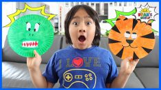 How to Make ABC Animals Paper Plates for kids with Ryan!