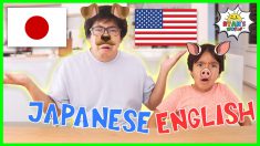 Animal Sounds In English vs Japanese with Ryan and Daddy