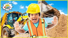 Ryan learns about Construction Vehicles for Kids