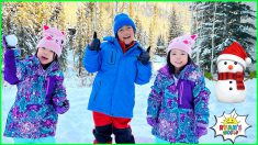 Ryan’s Skiing and We build a snowman together!