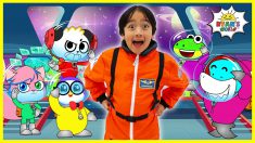 Ryan and his friends travel to an Alien Planet in Space! | Animation for kids!