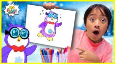 How to to Draw Peck The Penguin for Kids with Ryan’s World!