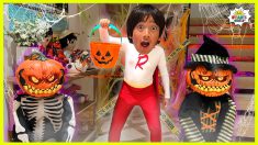 Halloween Trick or Treat Challenge with Ryan’s World!