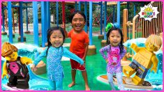 LegoLand Water Park and Slides for Kids with Ryan’s World