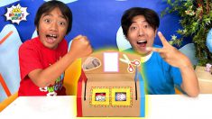 How to Make Rock Paper Scissors Machine from Cardboard with Ryan!