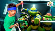 Ryan Trains like the Teenage Mutant Ninja Turtles!